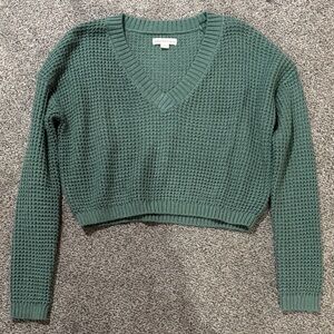 Aeropostale Green V-Neck Women's Sweater
